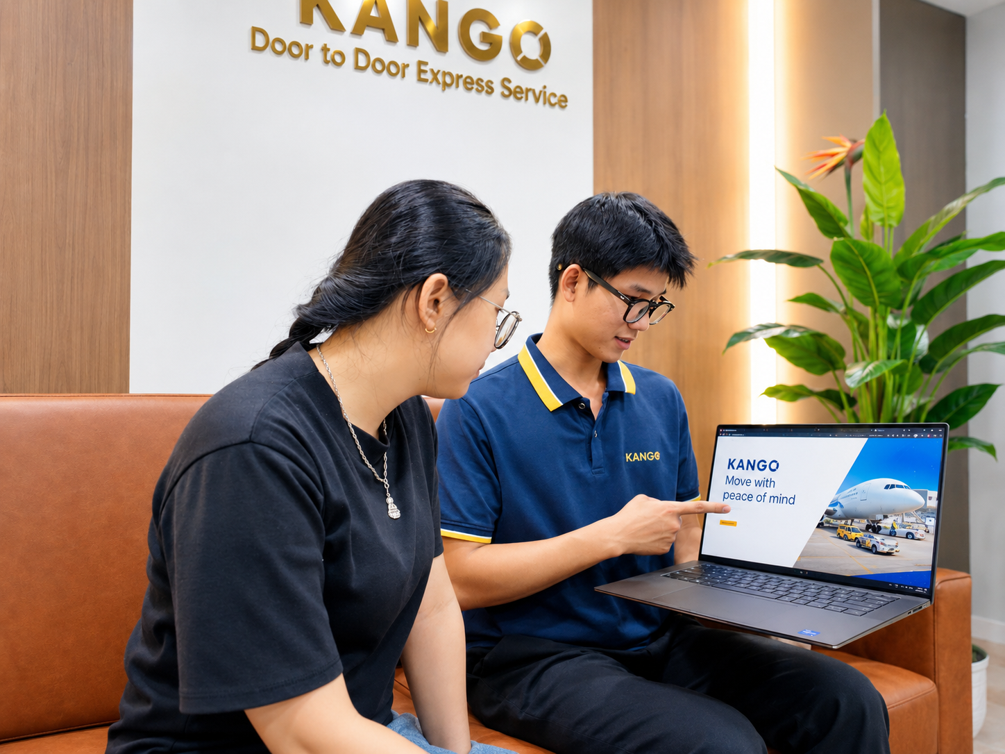 nhân viên tư vấn khách hàng thủ tục gửi hàng đi Đức